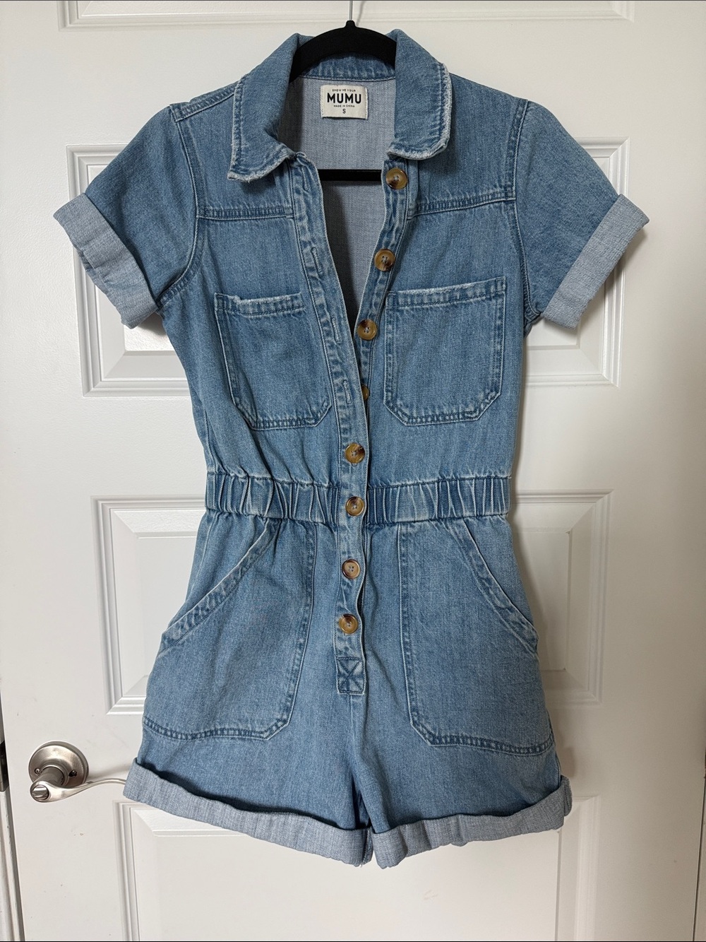 Show Me Your MuMu Denim Romper